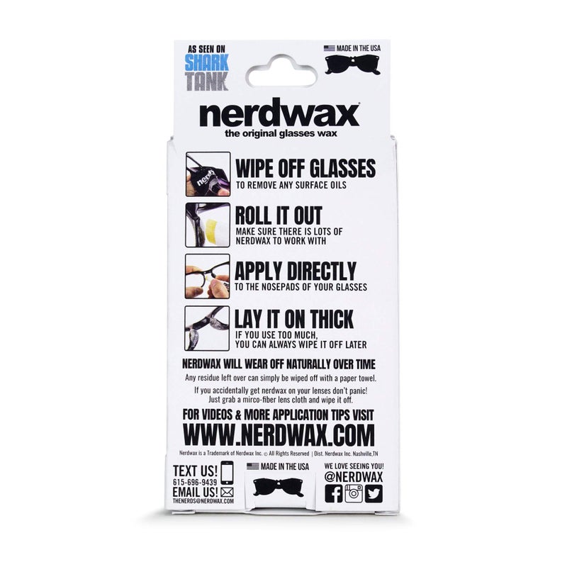 Nerdwax Glasses Wax - 4ct Value Pack | Stop Sliding Glasses | Anti-Slip Eyewear Retainer | As Seen on Shark Tank - Image 2